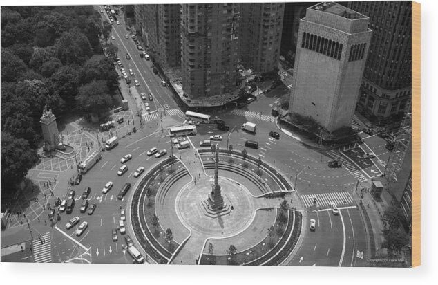 Building Wood Print featuring the photograph Columbus Circle NYC c.2005 by Frank Mari