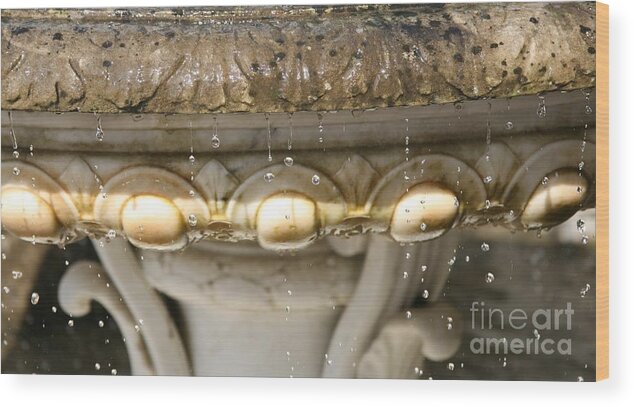 Fountains Wood Print featuring the photograph Droplets by Lynn England