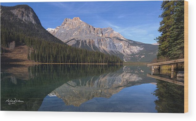 Emerald Wood Print featuring the photograph Emerald Lake by Andrew Dickman