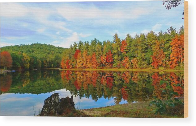 Autumn Wood Print featuring the photograph Fall is Coming by Mike Breau