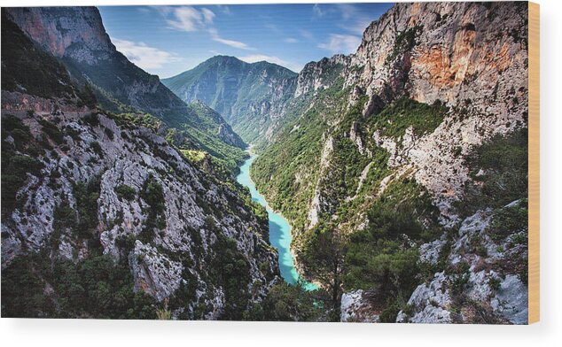 Mountains Wood Print featuring the photograph Gorge du Verdon by Jorge Maia