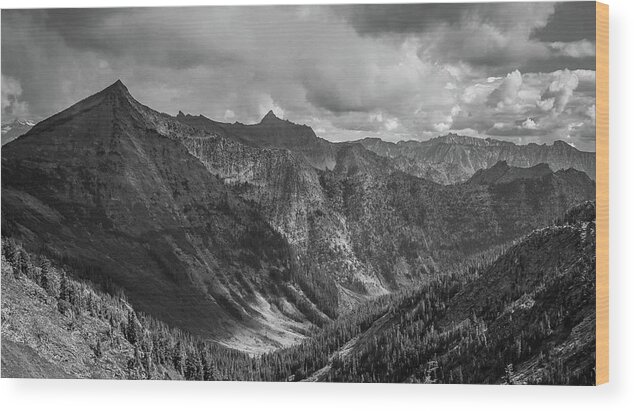 Black And White Wood Print featuring the photograph High Country Valley by Jason Brooks