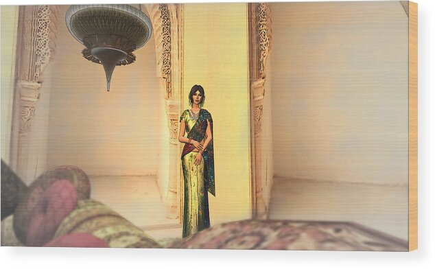 India Wood Print featuring the digital art In India 2 by Brainwave Pictures