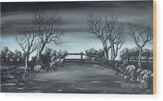 Landscapes Wood Print featuring the painting Landsend by Kenneth Clarke