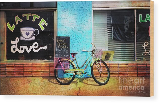 American Wood Print featuring the photograph Latte Love Bicycle by Craig J Satterlee