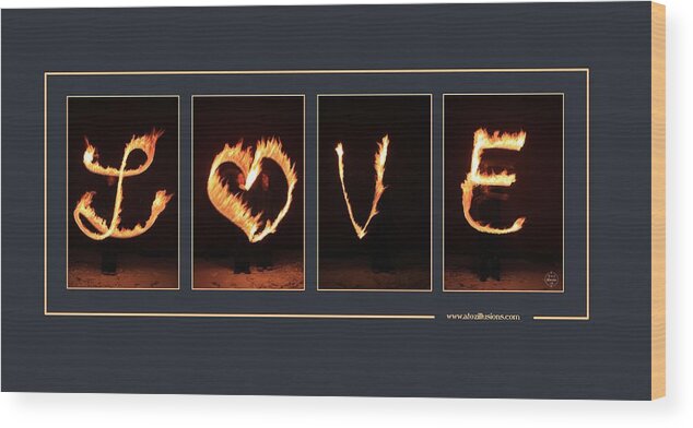 Love Letters Wood Print featuring the photograph Love by David Matthews