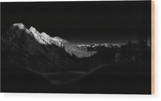 Baker Wood Print featuring the photograph North Cascades National Park Black and White by Pelo Blanco Photo