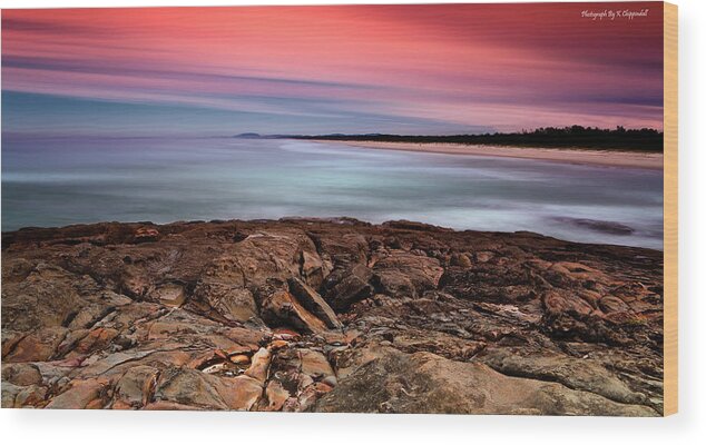 Seascape Photography Wood Print featuring the photograph Ocean beauty 6666 by Kevin Chippindall