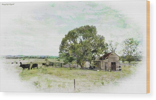 Landscape Photography Wood Print featuring the photograph Old Times 6661 by Kevin Chippindall