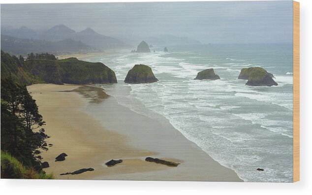 Coast Wood Print featuring the photograph Oregon Coast by Jerry Cahill