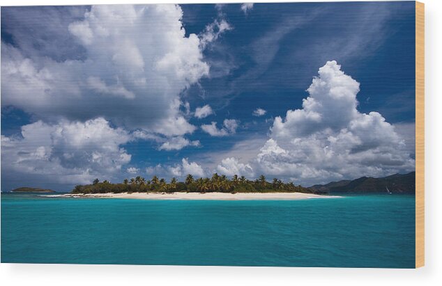 3scape Wood Print featuring the photograph Paradise is Sandy Cay by Adam Romanowicz