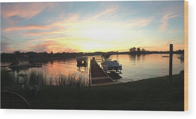 Lake Wood Print featuring the photograph Serene Sunset by Rebecca Wood
