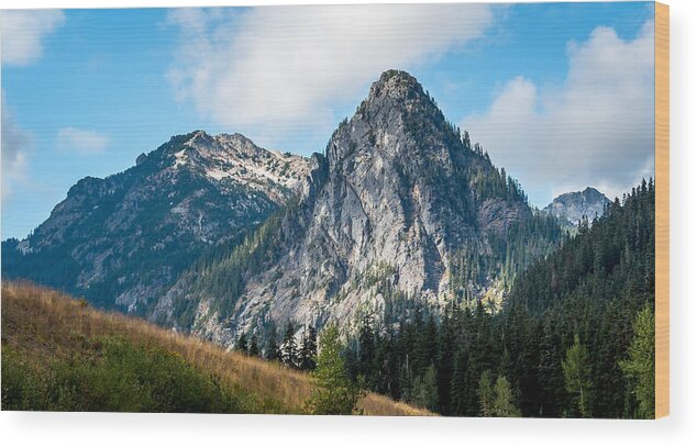 Mountain Wood Print featuring the photograph Snoqualmie Mountain by Susie Weaver