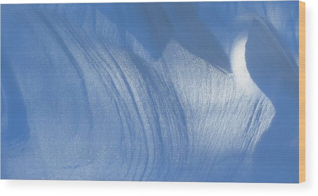 Art For Sale Wood Print featuring the photograph Snow Sculpted by the Wind by Bill Tomsa