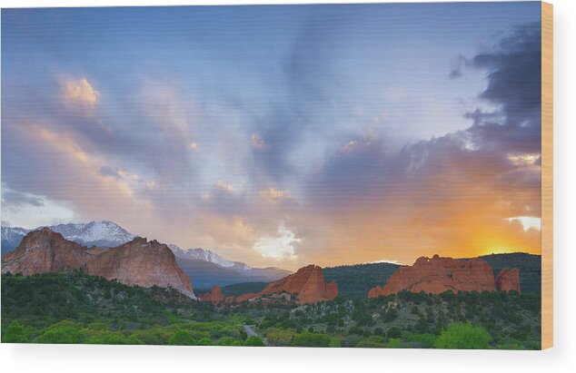 Colorado Wood Print featuring the photograph Sunset Forever by Tim Reaves