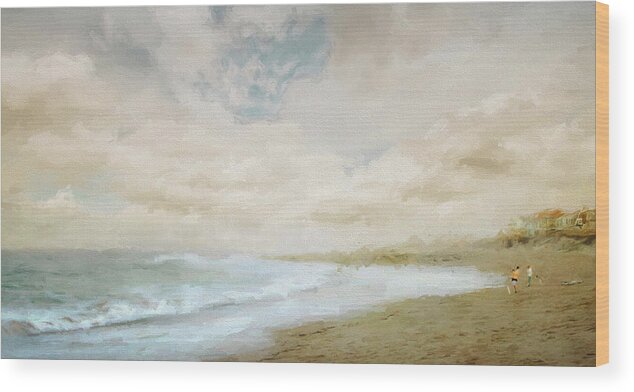 Plum Island Wood Print featuring the photograph Surfcasters by Karen Lynch