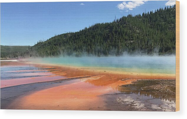 Hot Spring Wood Print featuring the photograph The Grand Prismatic by Ben Foster