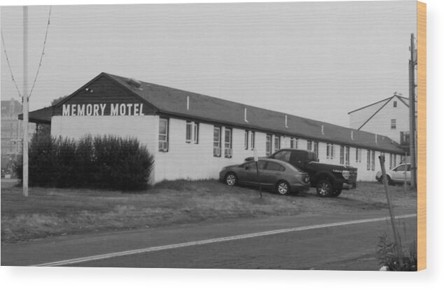The Rolling Stones Wood Print featuring the photograph The Rolling Stones' Memory Motel Montauk New York by Rob Hans