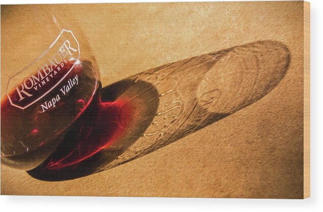 Wine Wood Print featuring the photograph Wine Legs of Napa Valley by David Letts