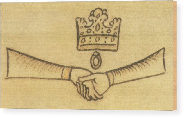 13th Century Wood Print featuring the photograph Chronica Majora, Royal Marriage, 13th by Science Source