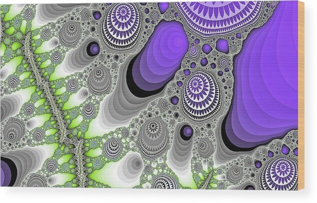 Space Wood Print featuring the digital art Funky Purple Canyon by Don Northup