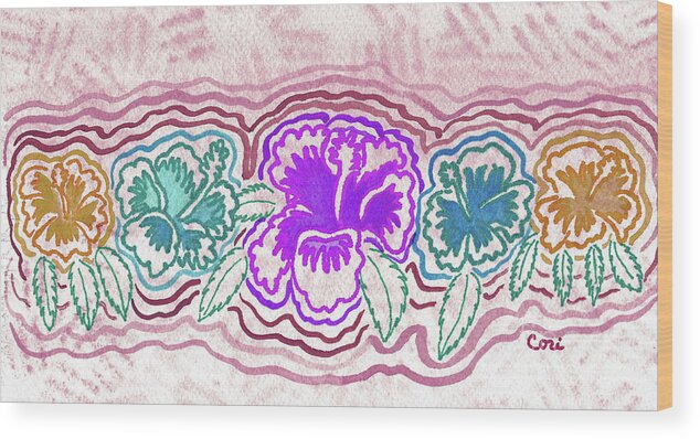 Hibiscus Wood Print featuring the photograph Hibiscus 1003 by Corinne Carroll