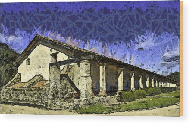 La Purisima Mission Bell Wood Print featuring the photograph La Purisima Mission Bell Abstract by Floyd Snyder