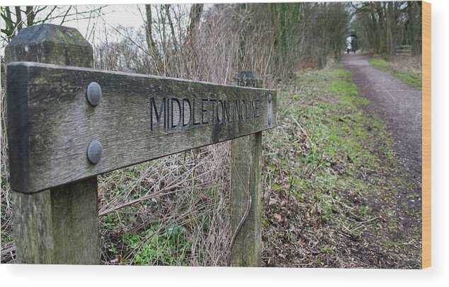 Aged Wood Print featuring the photograph Middleton Incline Sign by Scott Lyons
