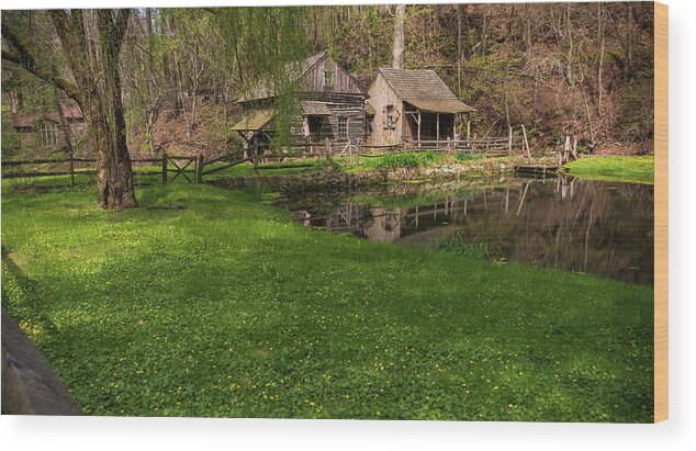 Bucks County Wood Print featuring the photograph Mirror Mill by Kristopher Schoenleber