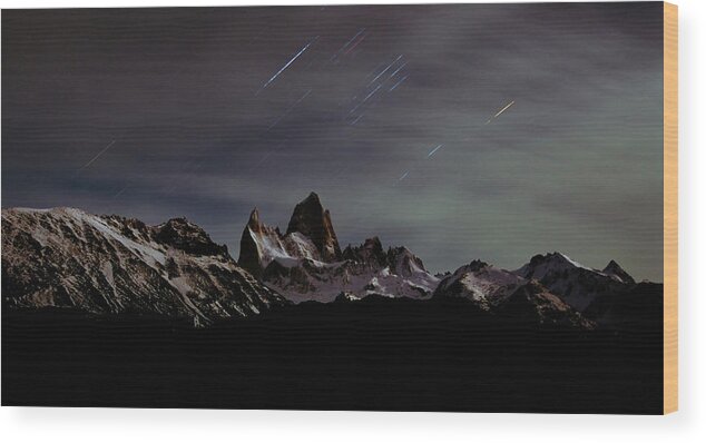 Season Wood Print featuring the photograph Mount Fitz Roy, Cerro Chalten, Cerro by Mint Images - David Schultz