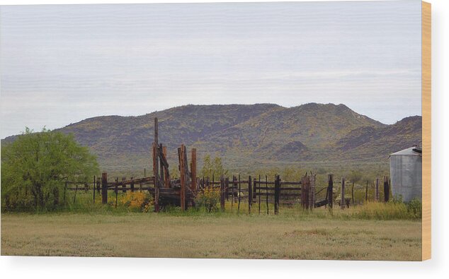 Old Wood Print featuring the photograph Old Corral by Gordon Beck