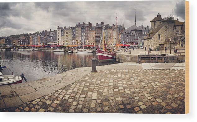 Europe Wood Print featuring the photograph Picturesque France - Honfleur by Seeables Visual Arts