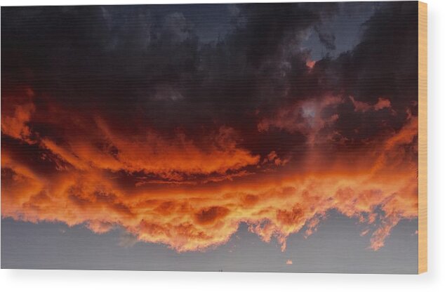 Sunset Wood Print featuring the photograph Sunset by Richard Dennis