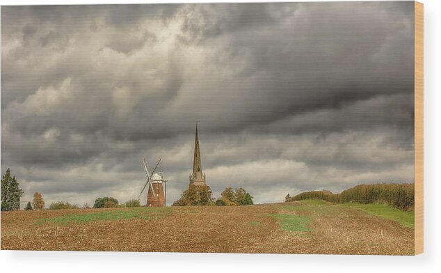 Chriscousins Wood Print featuring the photograph Thaxted - An English Countryside View by Chris Cousins