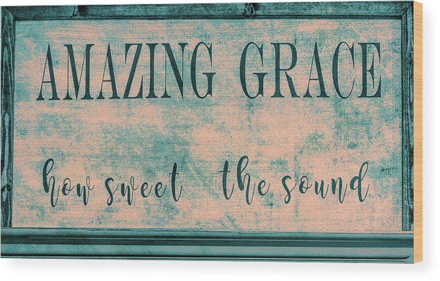 Amazing Grace Wood Print featuring the photograph Amazing Grace, Blue Tones Version by Marcy Wielfaert