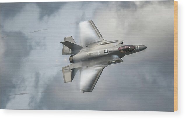 F-35 Wood Print featuring the photograph F-35 by David Hart