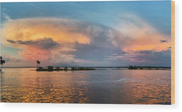 Sunscape Wood Print featuring the photograph Golden Thunder by Randall Allen