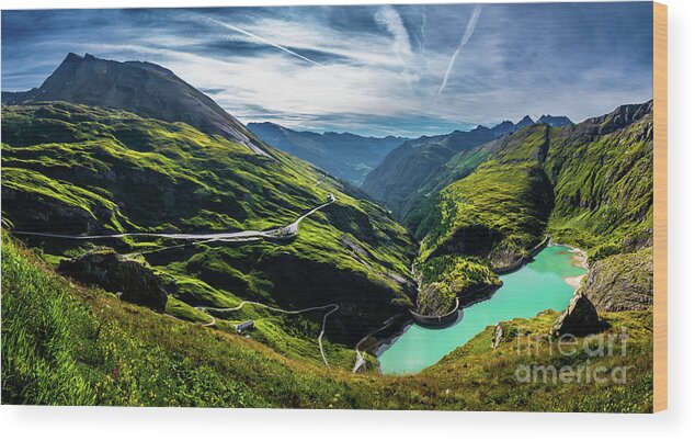 Alpine Wood Print featuring the photograph Grossglockner High Alpine Road In Austria by Andreas Berthold