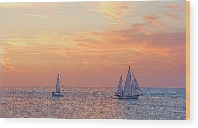 Sailboat Wood Print featuring the photograph Heading For Port by HH Photography of Florida