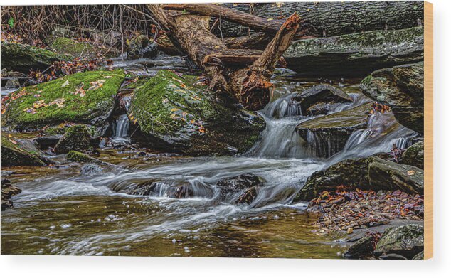 Creek Wood Print featuring the photograph Lazy Babbling Creek by Brian Shoemaker