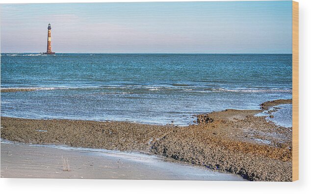 South Wood Print featuring the photograph Morris Island Lighthouse by WAZgriffin Digital