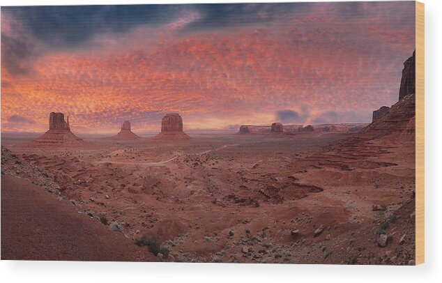 Monument Valley Wood Print featuring the photograph Natural Forces by Carolyn Mickulas