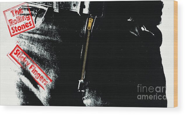 Rolling Stones Wood Print featuring the photograph Rolling Stones Sticky Fingers by Action