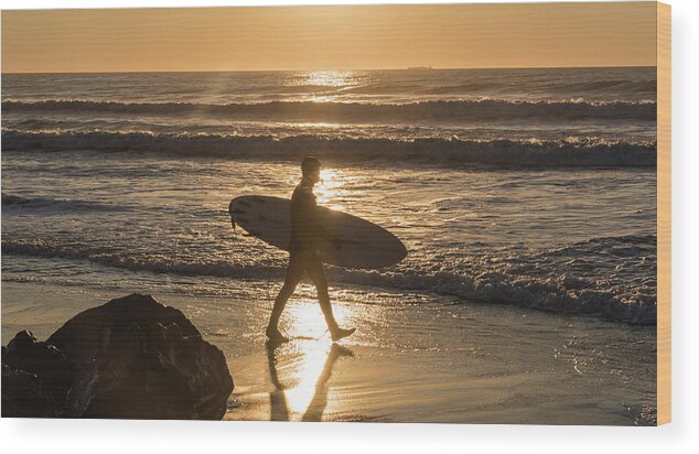 Allenhurst Beach Wood Print featuring the photograph Soul Surfer by Kristopher Schoenleber