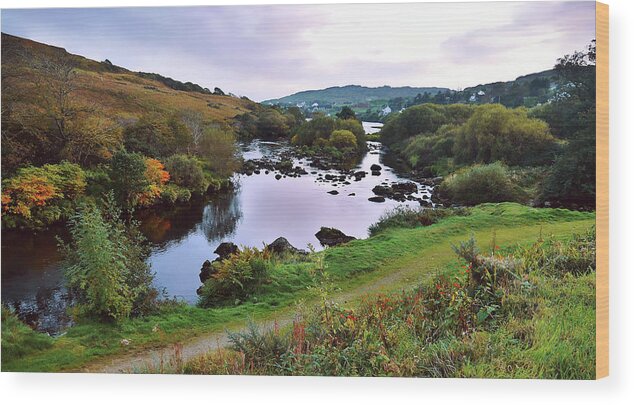 River Glen Wood Print featuring the photograph Sunset on River Glen by Lexa Harpell