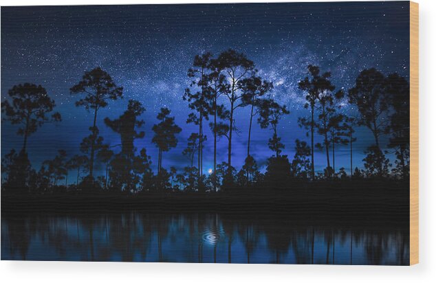 Milky Way Wood Print featuring the photograph The Star Forest by Mark Andrew Thomas