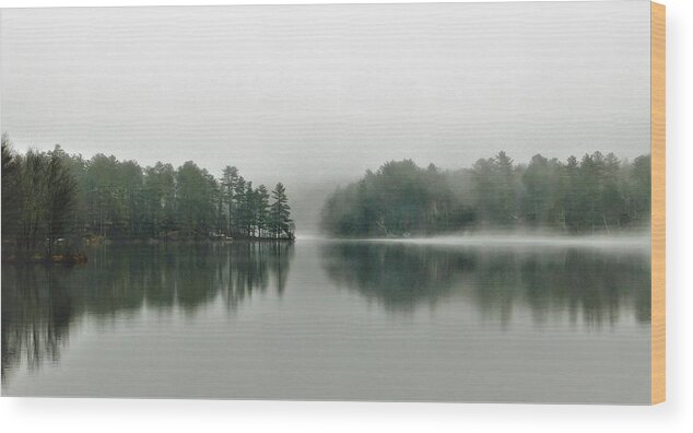 - Wheelwright Pond Wood Print featuring the photograph - Wheelwright Pond, Lee NH by THERESA Nye