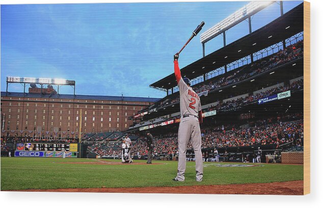 Second Inning Wood Print featuring the photograph Xander Bogaerts by Rob Carr