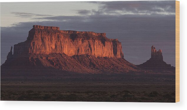 Arizona Wood Print featuring the photograph Monument Valley Sunrise by Todd Aaron