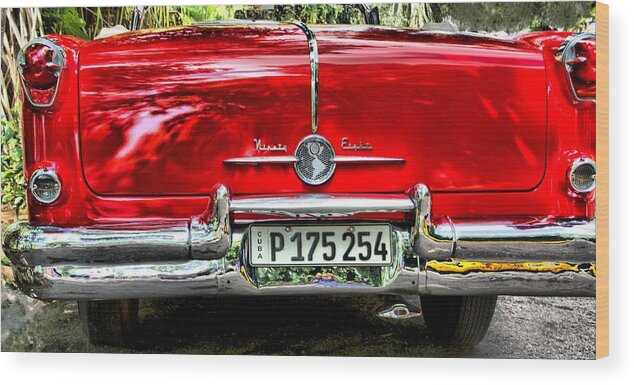 Cuba Wood Print featuring the photograph Old Car #1 by Perry Frantzman